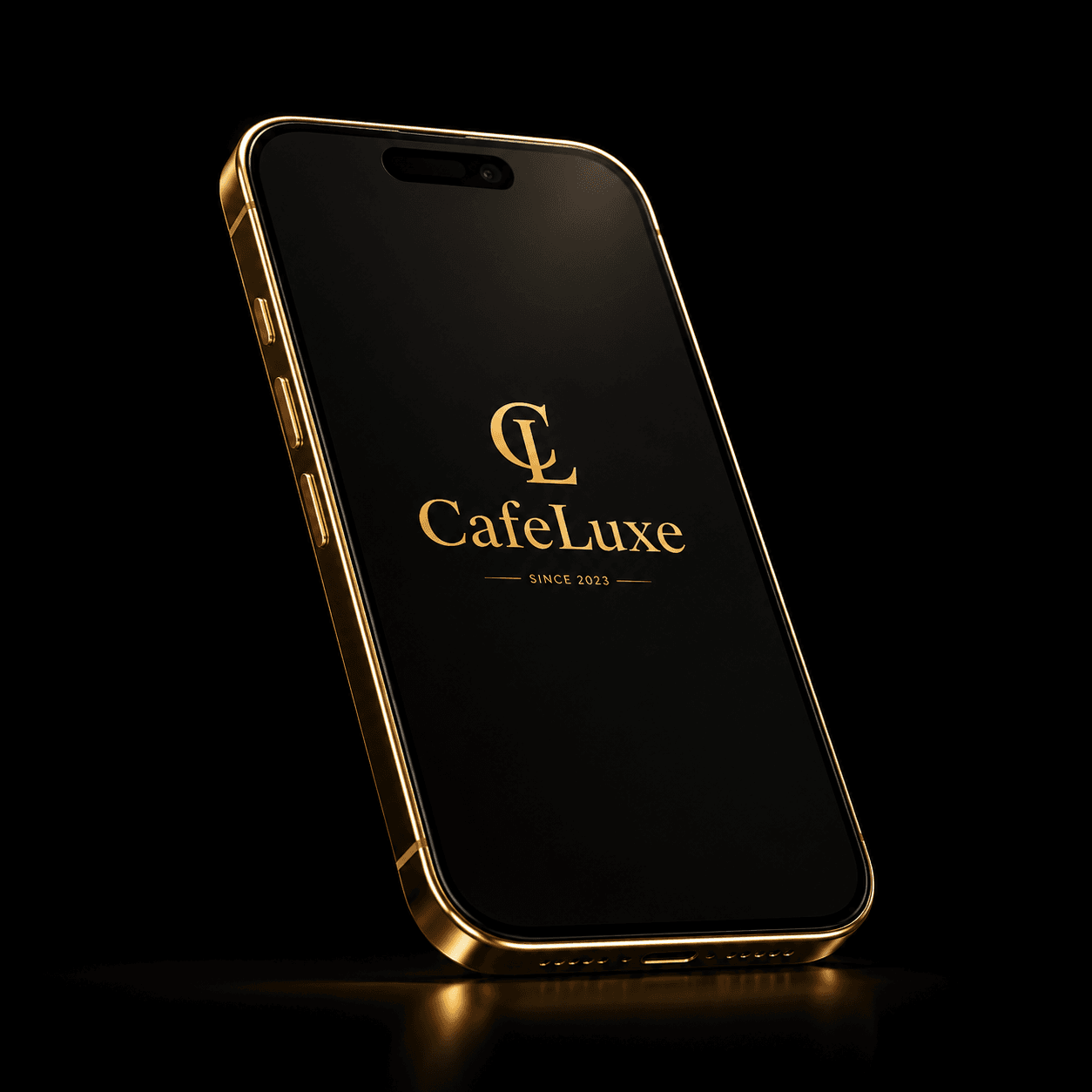 CafeLuxe staff app phone mockup